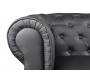 Canap&eacute; CHESTERFIELD noir 3 places