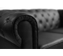 Canap&eacute; CHESTERFIELD noir 3 places