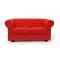 Canap&eacute; Chesterfield rouge 2 places design