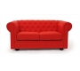 Canap&eacute; Chesterfield rouge 2 places design