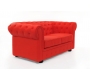 Canap&eacute; Chesterfield rouge 2 places design