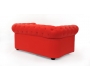 Canap&eacute; Chesterfield rouge 2 places design