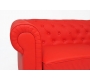 Canap&eacute; Chesterfield rouge 2 places design