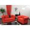 Canap&eacute; Chesterfield rouge 2 places design
