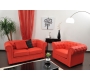 Canap&eacute; Chesterfield rouge 2 places design