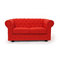 Canap&eacute; Chesterfield rouge 2 places design