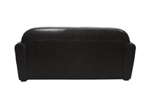 Canap&eacute; Club convertible cuir marron 3 places - cuir de buffle