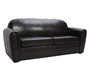 Canap&eacute; Club convertible cuir marron 3 places - cuir de buffle