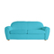 Canap&eacute; club cuir bleu turquoise 3 places New Club