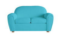 Canap&eacute; club cuir turquoise 2 places New Club 