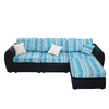 Canap&eacute; club d'angle modulable 4 &agrave; 5 places bleu marine et turquoise UP TO YOU