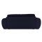 Canap&eacute; convertible 2 places en coton couleur bleu marine et gris