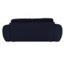 Canap&eacute; convertible 2 places en coton couleur bleu marine et gris