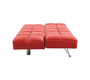 Canap&eacute; convertible 3 places cuir rouge MANHATTAN image 1