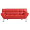 Canap&eacute; convertible 3 places cuir rouge MANHATTAN image pub1