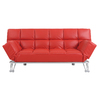 Canap&eacute; convertible 3 places cuir rouge MANHATTAN image pub1