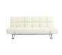 Canape convertible 3 places MANHATTAN blanc - cuir image 3