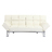 Canape convertible 3 places MANHATTAN blanc - cuir image pub1