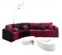 Canap&eacute; convertible 5-6  places prune et noir UP TO YOU