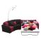 Canap&eacute; convertible 5-6  places prune et noir UP TO YOU
