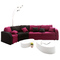Canap&eacute; convertible 5-6  places prune et noir UP TO YOU