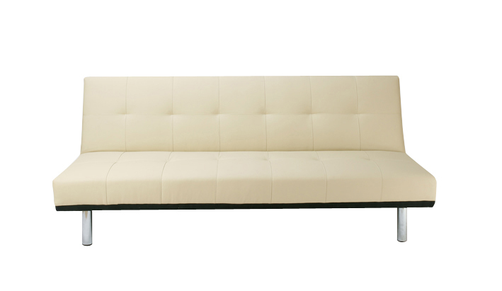 Canap&eacute; convertible beige moderne 3 places polyur&eacute;thane Phoenix