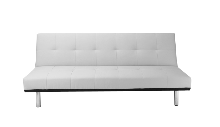 Canap&eacute; convertible blanc moderne 3 places polyur&eacute;thane Phoenix
