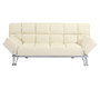 Canap&eacute; convertible cuir beige 3 places Manhattan