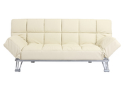 Canap&eacute; convertible cuir beige 3 places Manhattan