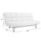Canap&eacute; convertible cuir blanc 3 places Manhattan 