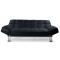 Canap&eacute; convertible cuir noir 3 places Manhattan