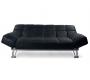 Canap&eacute; convertible cuir noir 3 places Manhattan