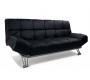 Canap&eacute; convertible cuir noir 3 places Manhattan