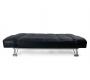 Canap&eacute; convertible cuir noir 3 places Manhattan