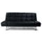 Canap&eacute; convertible cuir noir 3 places Manhattan