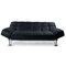 Canap&eacute; convertible cuir noir 3 places Manhattan