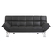 Canap&eacute; convertible cuir noir 3 places Manhattan