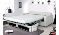 Canap&eacute; convertible design 2 places DORMIRO presto blanc MARYLAND