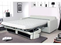 Canap&eacute; convertible design 2 places DORMIRO presto blanc MARYLAND