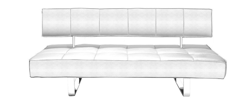 Canap&eacute; convertible design argent BROADWAY