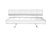 Canap&eacute; convertible design argent BROADWAY