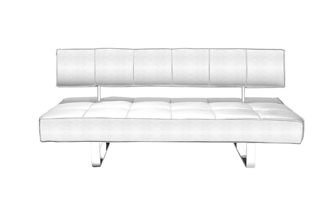 Canap&eacute; convertible design argent BROADWAY