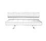 Canap&eacute; convertible design argent BROADWAY