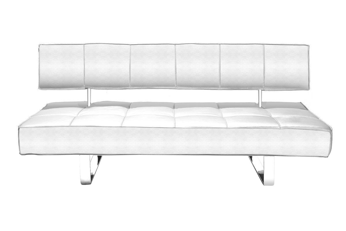 Canap&eacute; convertible design argent BROADWAY
