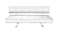 Canap&eacute; convertible design argent BROADWAY
