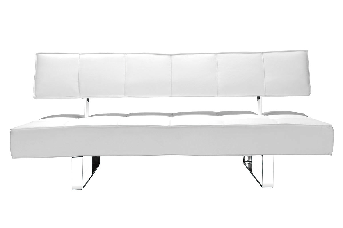 Canap&eacute; convertible design blanc BROADWAY