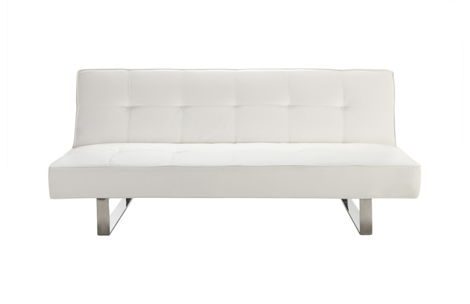 Canap&eacute; convertible design blanc CHARLESTON