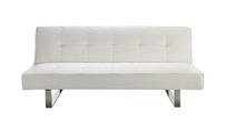 Canap&eacute; convertible design blanc CHARLESTON