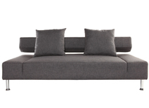Canap&eacute; convertible design gris 3 places MILANO