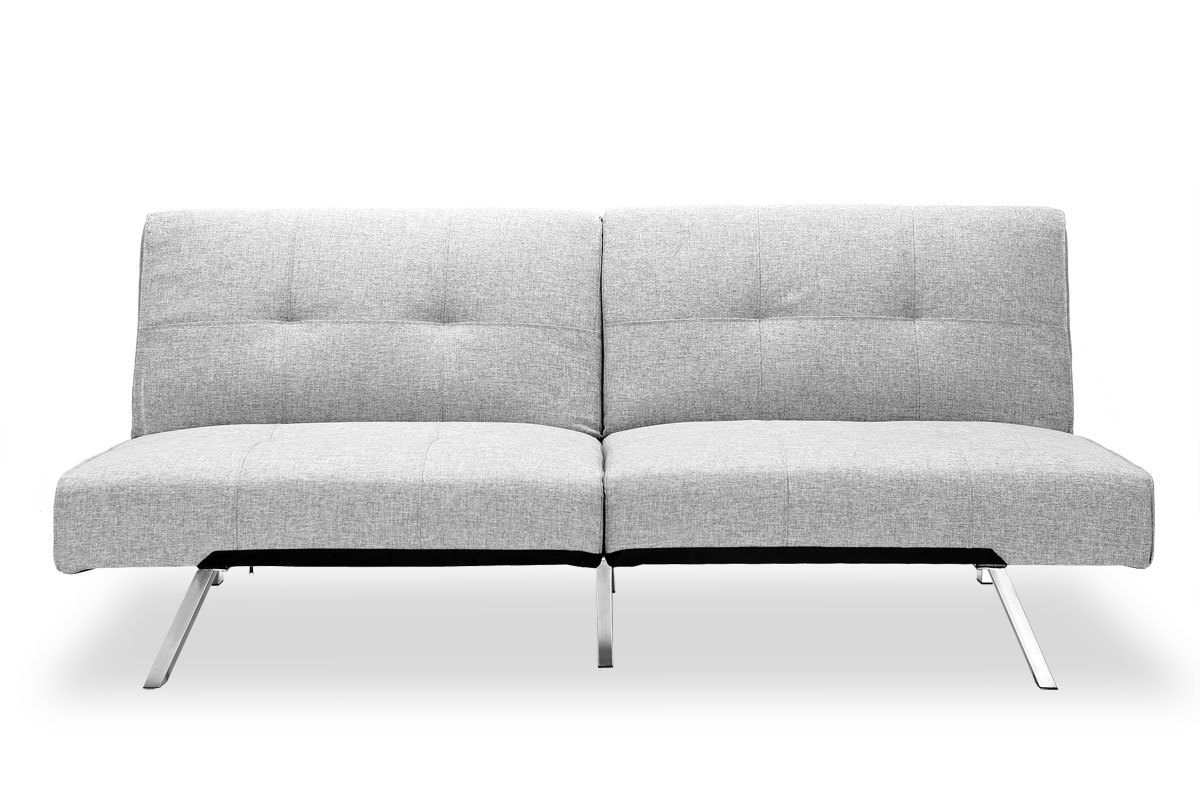 Canap&eacute; convertible design gris HUDSON